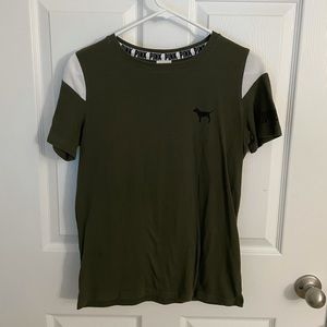 Pink army green t shirt